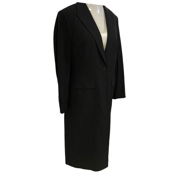 Classiques Entier Blazer Womens 10 Black Longline Jacket Minimalist Office Work - Picture 10 of 14